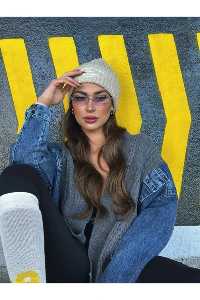 Pinterest Tasarım Trikolu Kot Ceket Triko Ceket Hırka Mont - 2