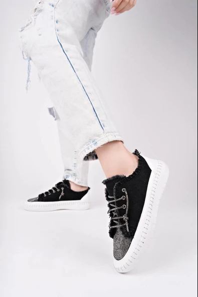 Enber Siyah Kot Bağcıklı Spor Ayakkabı ürün görseli