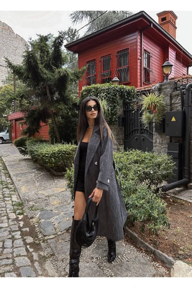 Kuşaklı Kruvaze Yaka Astarlı Kabanlar - 2