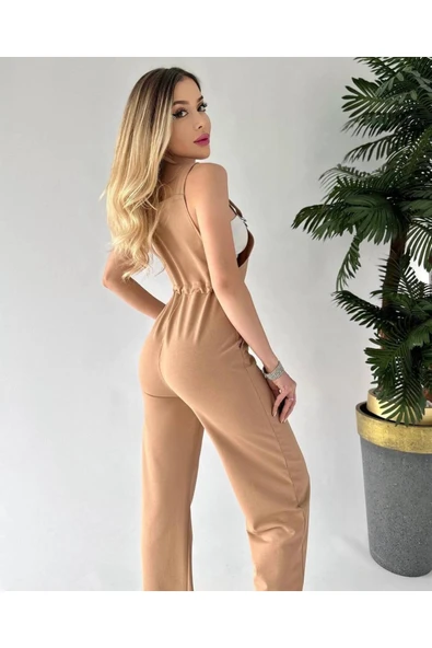 Beli Bağcıklı Salopet Tulum - 2