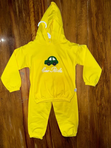 6-24 aylık araba baskılı takım sarı ürün görseli