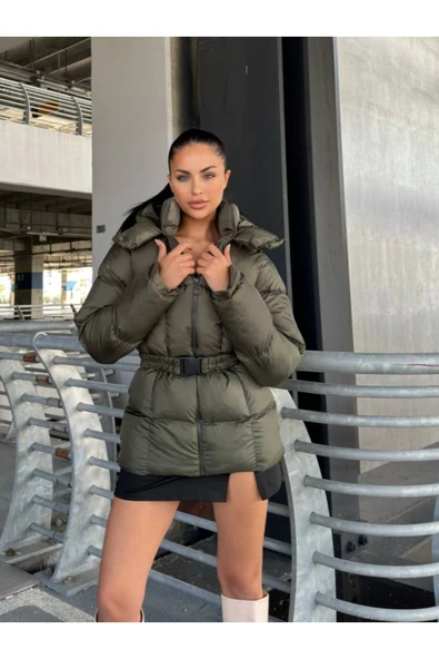 Waterproof Fabric İthal Kumaş Kapüşonlu Şişme Mont Su Geçirmez Kamşonlu Mont Rüzgar Geçirmez ürün görseli