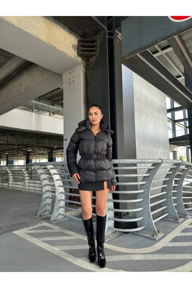 Waterproof Fabric İthal Kumaş Kapüşonlu Şişme Mont Su Geçirmez Kamşonlu Mont Rüzgar Geçirmez - Resim 2