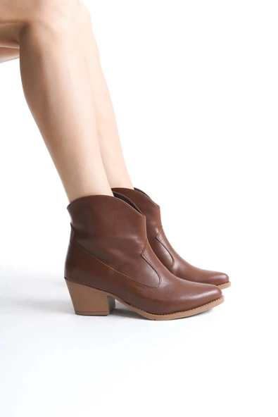 Jilla Taba Cilt Tak Çıkar Topuklu Bot Ve Çizme - Resim 4