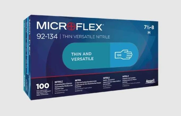 Ansell Microflex 92-134 Tek Kullanımlık Nitril Eldiven (100 Adet) BEDEN XL - 2