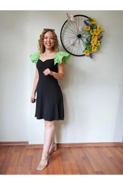 Kol Detaylı Elbise - Resim 3