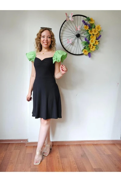 Kol Detaylı Elbise - Resim 5