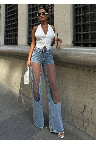Pinterest Model Tasarım Model Baggy Jean Palazzo Kot Pantolon - 1