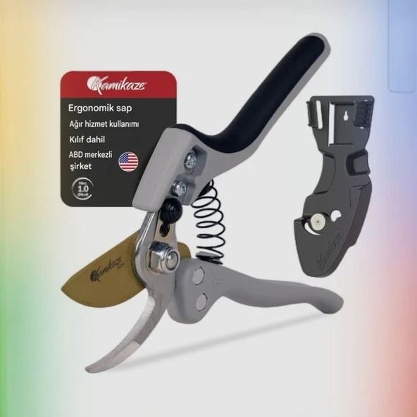 Kamikaze KM1-M Force 2 Paslanmaz Çelik Budama Makası – 21 cm, Patentli Tasarım - 5