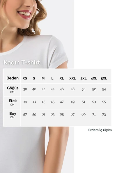ERDEM İÇ GİYİM Erdem Beyaz Ribana Tişört 2101 - 2