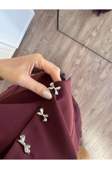 Kurdele Düğmeli Tasarım Yelek Pantolon Takım Premium Kalite - 6