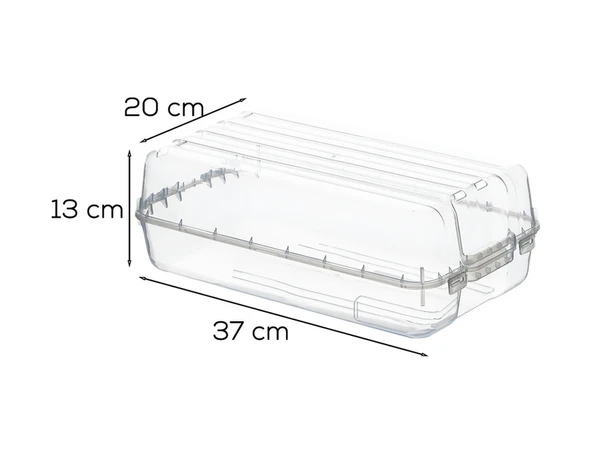 Porsima 3207 10 Adet Erkek Ayakkabı Saklama Kutusu - Şeffaf Pratik Ayakkabı Düzenleyici Saklama Seti - 4