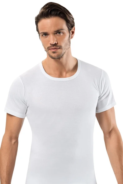 ERDEM İÇ GİYİM Erdem Beyaz Ribana 0 Yaka Tişört 1180 ürün görseli