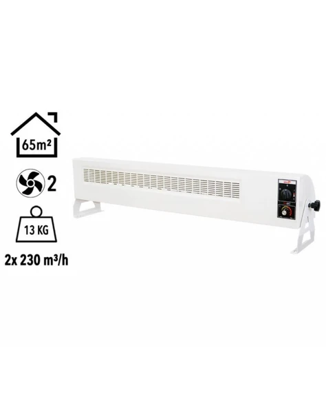Heatbox 360 6000W Monofaze Elektrikli Fanlı Isıtıcı Krem - 1