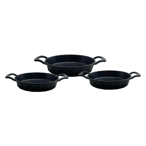 Vento 3 Parça Döküm Sahan Seti 18-20-22 cm - 4