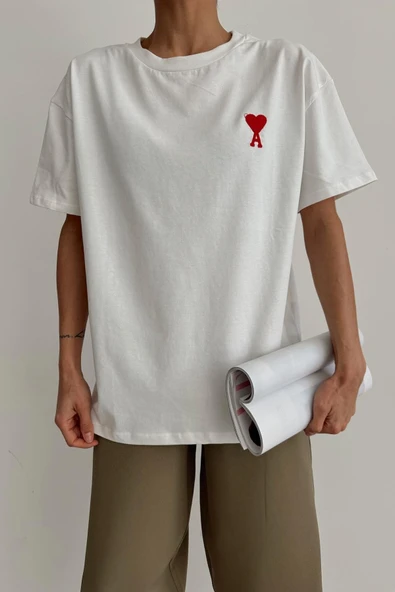 Mini Heart Tshırt Beyaz Tişört - 4
