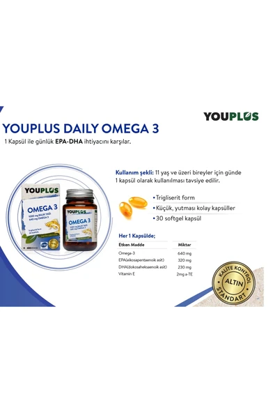Youplus Omega-3 30 Kapsül 2 Adet - Resim 4