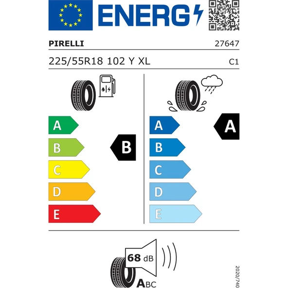 225/55R18 102Y Cınturato P7 (Ao) Xl Üretim 2024 Oto Yaz Lastiği - Resim 3