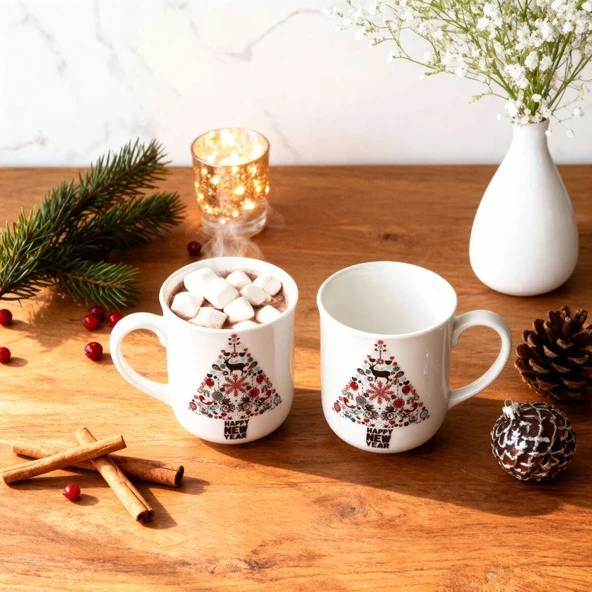 GÜRAL PORSELEN Enternasyonel 2 Adet Mug Bardak - Resim 2