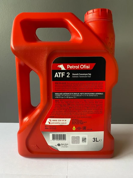 Petrol Ofisi ATF-2 Kırmızı Renk ATF Direksiyon Yağı 3 Litre (07/2024 Üretim) - 3