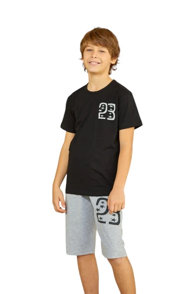 Weweus Siyah Erkek Çocuk Pijama Takımı 814 - 1