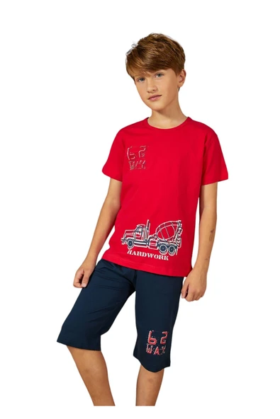 Weweus Kırmızı Erkek Çocuk Pijama Takımı 818 - 1