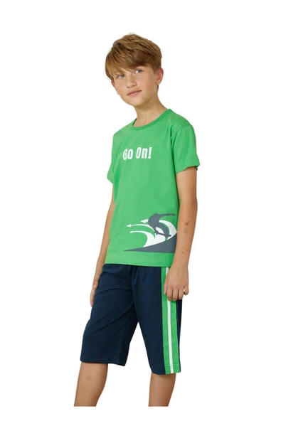 Weweus Yeşil Erkek Çocuk Pijama Takımı 821 - 1