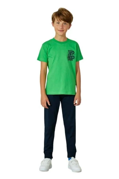 Weweus Yeşil Erkek Çocuk Pijama Takımı 819 - 1