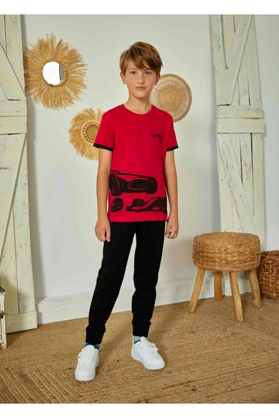 Weweus Kırmızı Erkek Çocuk Pijama Takımı 820 - Resim 2