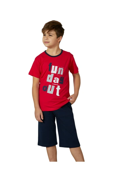 Weweus Kırmızı Erkek Çocuk Pijama Takımı 817 - 1