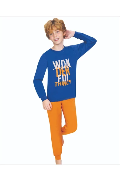 Weweus Mavi Erkek Çocuk Pijama Takımı 714 - 1