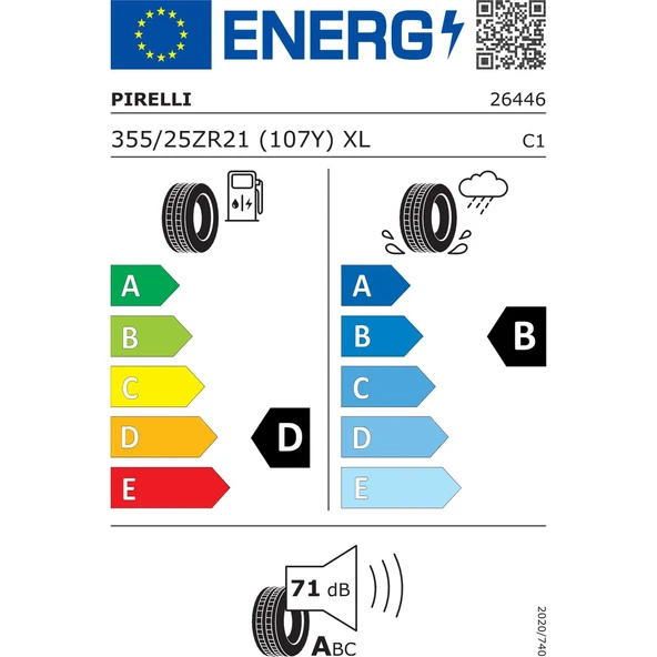355/25R21 107Y P-Zero Pz4 (L) Xl Üretim 2021 Oto Yaz Lastiği - 3