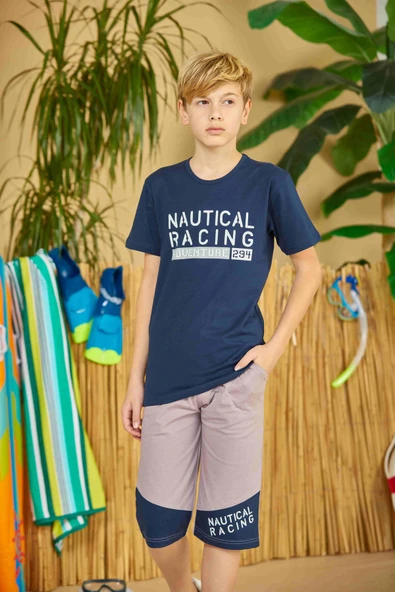 Weweus Lacivert Erkek Çocuk Pijama Takımı 808 - Resim 2