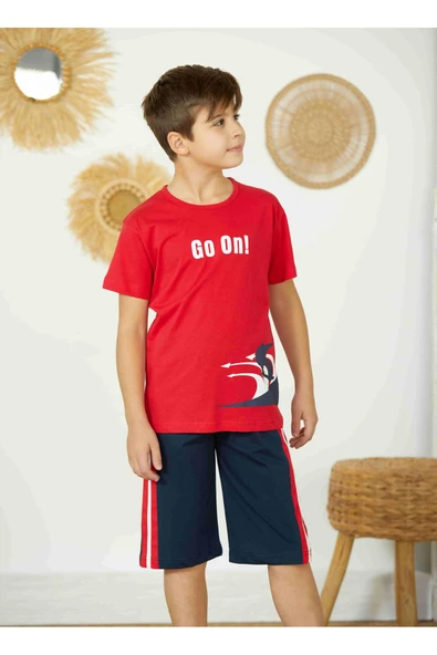 Weweus Kırmızı Erkek Çocuk Pijama Takımı 821 - Resim 2