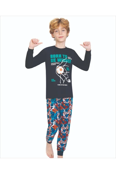 Weweus Lacivert Erkek Çocuk Pijama Takımı 700 - 1