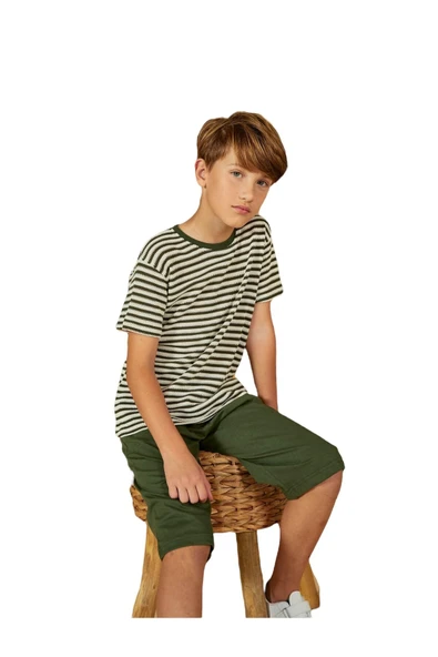 Weweus Yeşil Erkek Çocuk Pijama Takımı 816 - 1