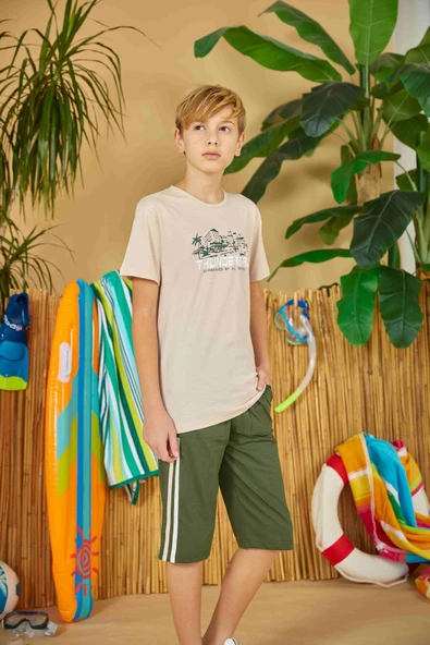 Weweus Bej Erkek Çocuk Pijama Takımı 811 - Resim 2