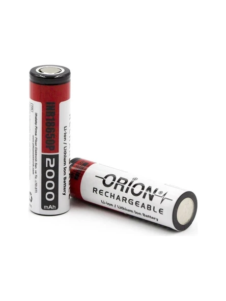 Orion 18650P 3.7 V 2000 Mah 15C Şarj Edilebilir Li-Ion Pil - 2