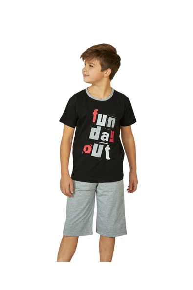 Weweus Siyah Erkek Çocuk Pijama Takımı 817 - 1