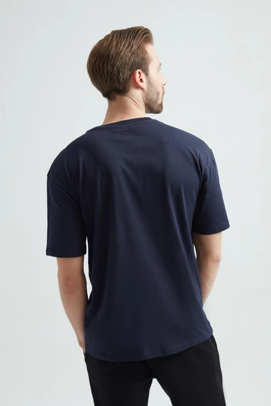 ERDEM İÇ GİYİM Weweus Lacivert Oversize Erkek Tişört 1023 - 2