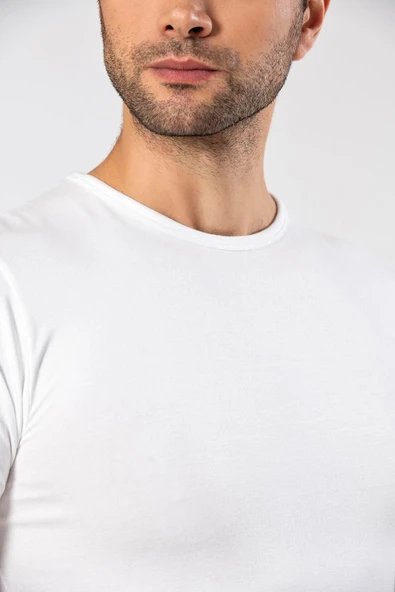 ERDEM İÇ GİYİM Weweus Erkek Beyaz Süper Ince Doğal Bambu Lüks Tişört 1130 ürün görseli