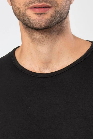 ERDEM İÇ GİYİM Weweus Erkek Siyah Süper Ince Doğal Bambu Lüks Tişört 1130 ürün görseli