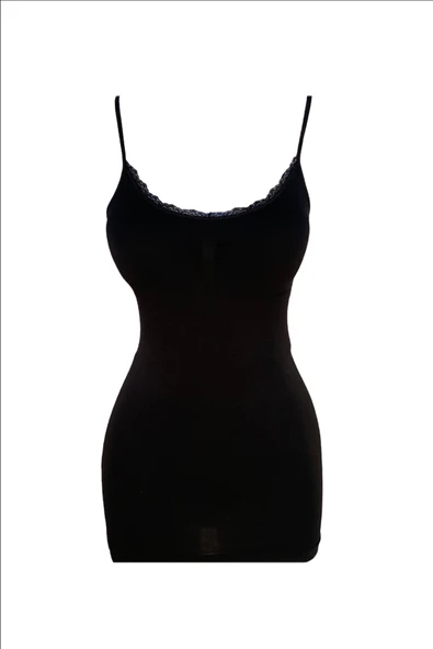 ERDEM İÇ GİYİM Erdem Siyah Dantelli Pedli Seamless Atlet 602 ürün görseli