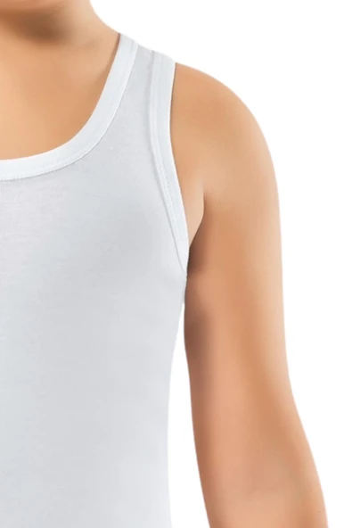 ERDEM İÇ GİYİM Weweus Beyaz Erkek Çocuk Süper Ince Doğal Bambu Lüks Atlet 3049 - Resim 6