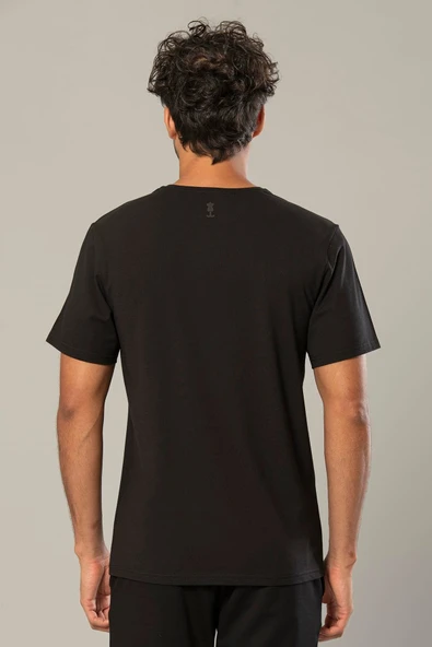 Weweus Siyah Logolu Erkek Modal Basic Tişört 239 - Resim 2