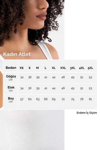 ERDEM İÇ GİYİM Erdem Beyaz Dantelli Kaşkorse Atlet 2202 - Resim 2