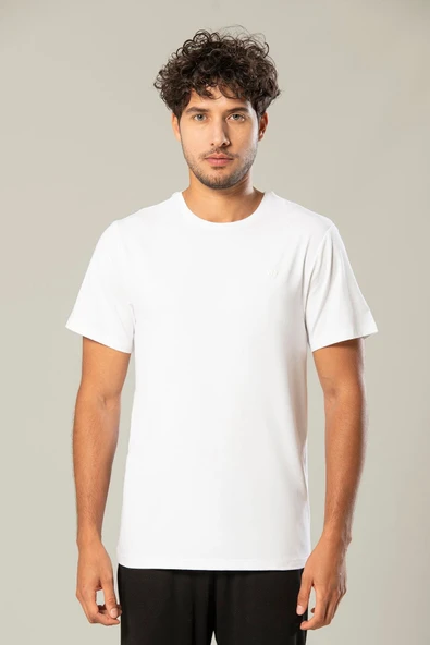 Weweus Beyaz Logolu Erkek Modal Basic Tişört 239 ürün görseli