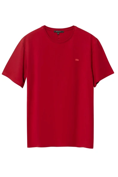 Weweus Bordo Logolu Erkek Modal Basic Tişört 239 - Resim 5