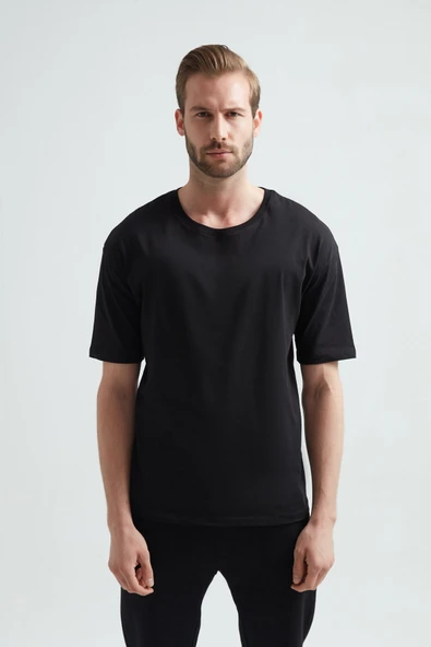 ERDEM İÇ GİYİM Weweus Siyah Oversize Erkek Tişört 1023 ürün görseli