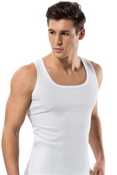 ERDEM İÇ GİYİM Erdem Beyaz Kaşkorse Atlet 1128 - 4